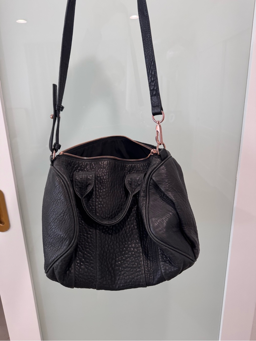 Black Studded Women’s Crossbody Bag - Brand Unbranded - Picture 3 of 4